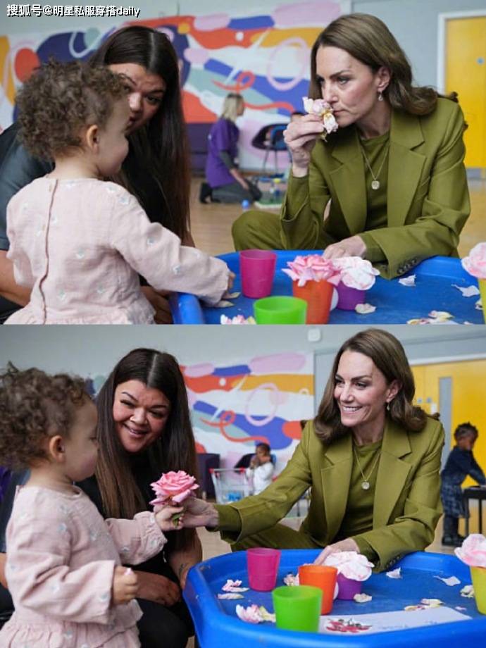 “彩色”西装穿橄榄绿西装戴绿紫水晶耳环贵气高级AG真人游戏地址凯特王妃恢复健康后越来越越爱(图2)